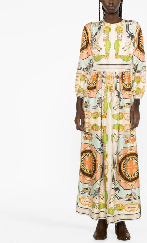 Tory Burch Jurk met grafische print Beige