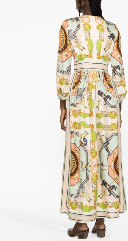 Tory Burch Jurk met grafische print Beige