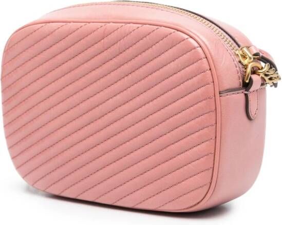 Tory Burch Kira gewatteerde cameratas met chevron streep Roze