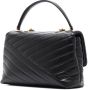 Tory Burch Kleine Kira verstelbare schoudertas met chevron streep Zwart - Thumbnail 3