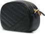 Tory Burch Kleine Kira cameratas met chevron streep Zwart - Thumbnail 4