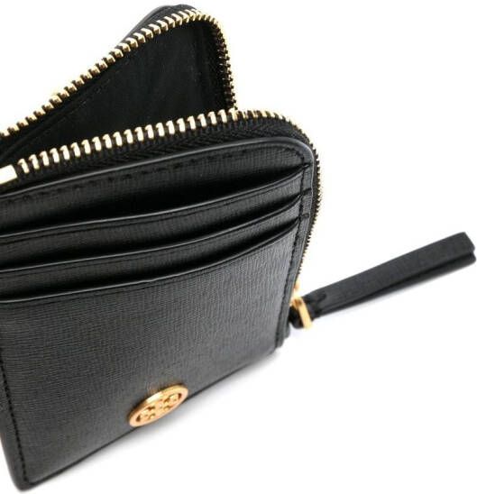 Tory Burch Portemonnee met logoplakkaat Zwart