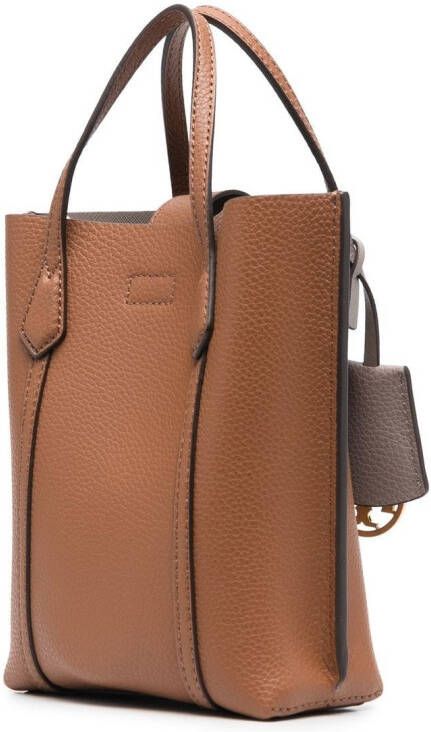 Tory Burch Leren shopper Bruin