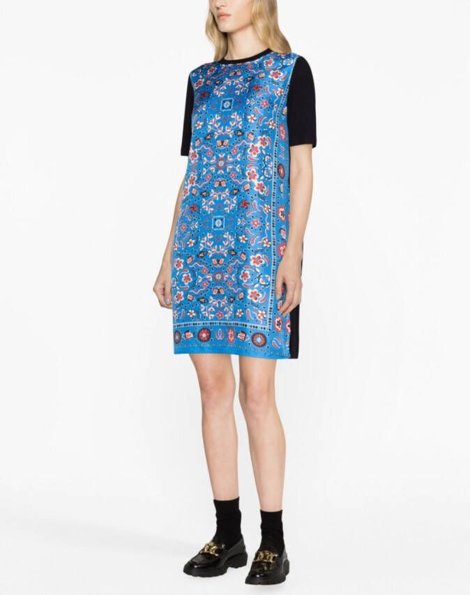 Tory Burch Mini-jurk met paisley-print Blauw