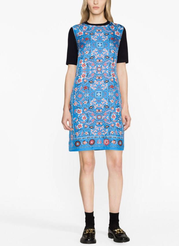 Tory Burch Mini-jurk met paisley-print Blauw