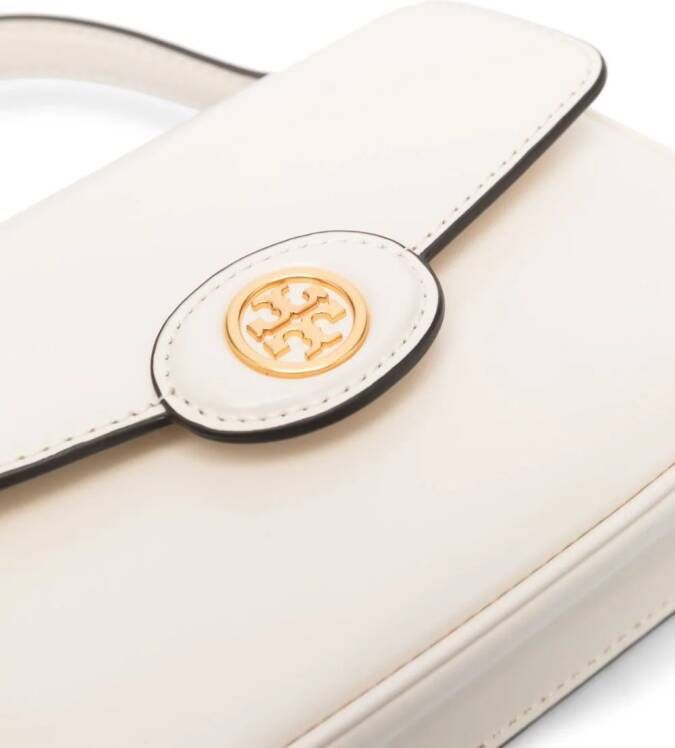 Tory Burch Robinson Spazzolato schoudertas Beige