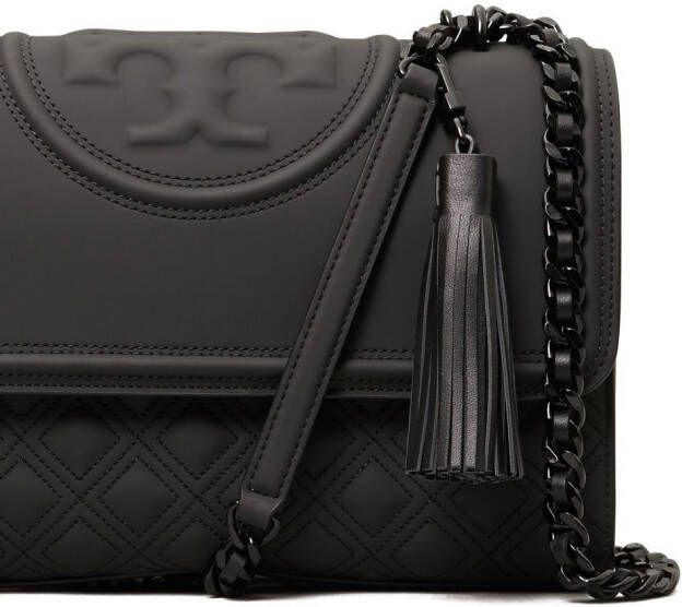 Tory Burch Fleming Matte verstelbare schoudertas Zwart