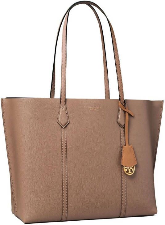 Tory Burch Shopper met logoprint Bruin