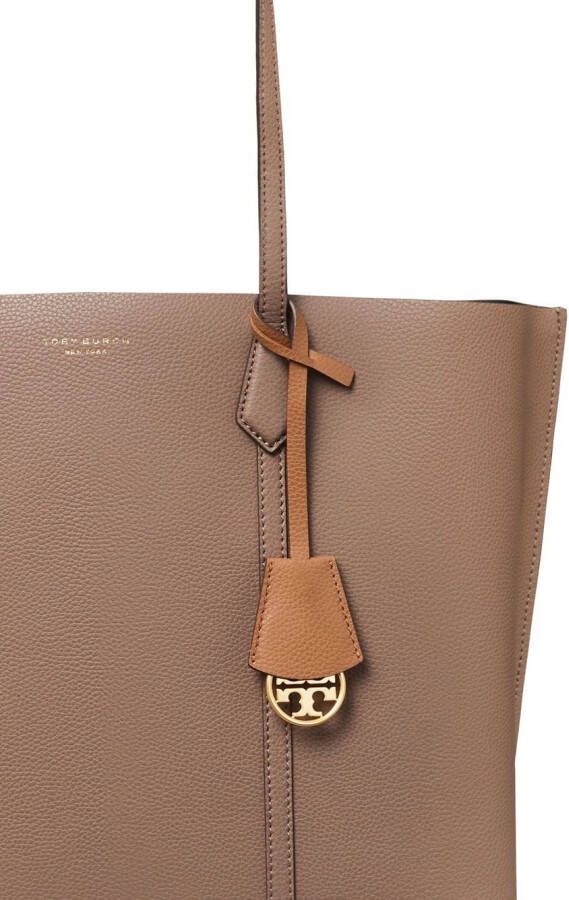 Tory Burch Shopper met logoprint Bruin