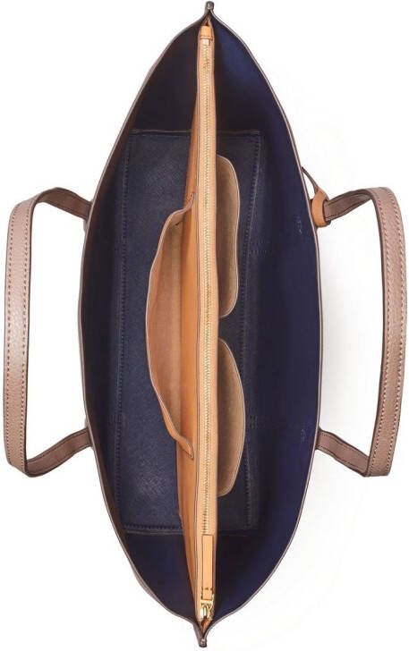 Tory Burch Shopper met logoprint Bruin