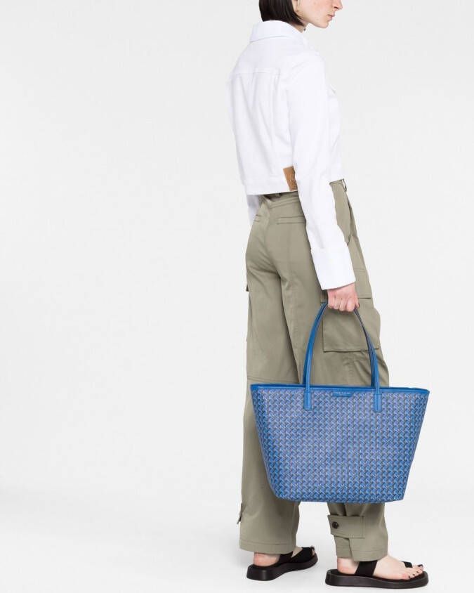 Tory Burch Shopper met patroon Blauw
