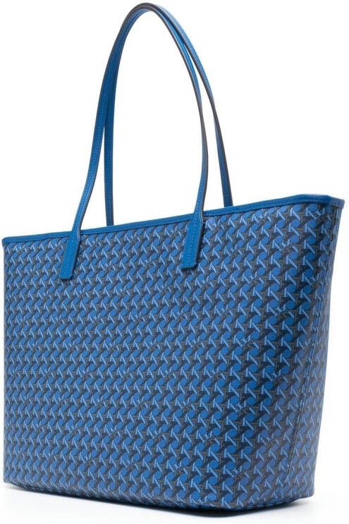 Tory Burch Shopper met patroon Blauw