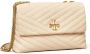 Tory Burch Kira verstelbare schoudertas met chevron streep Beige - Thumbnail 3