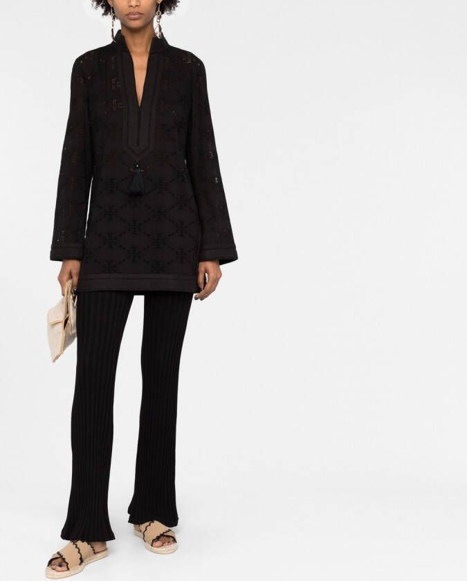 Tory Burch Broderie anglaise tuniek Zwart