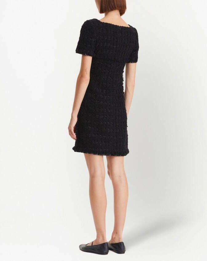 Tory Burch Tweed mini-jurk Zwart