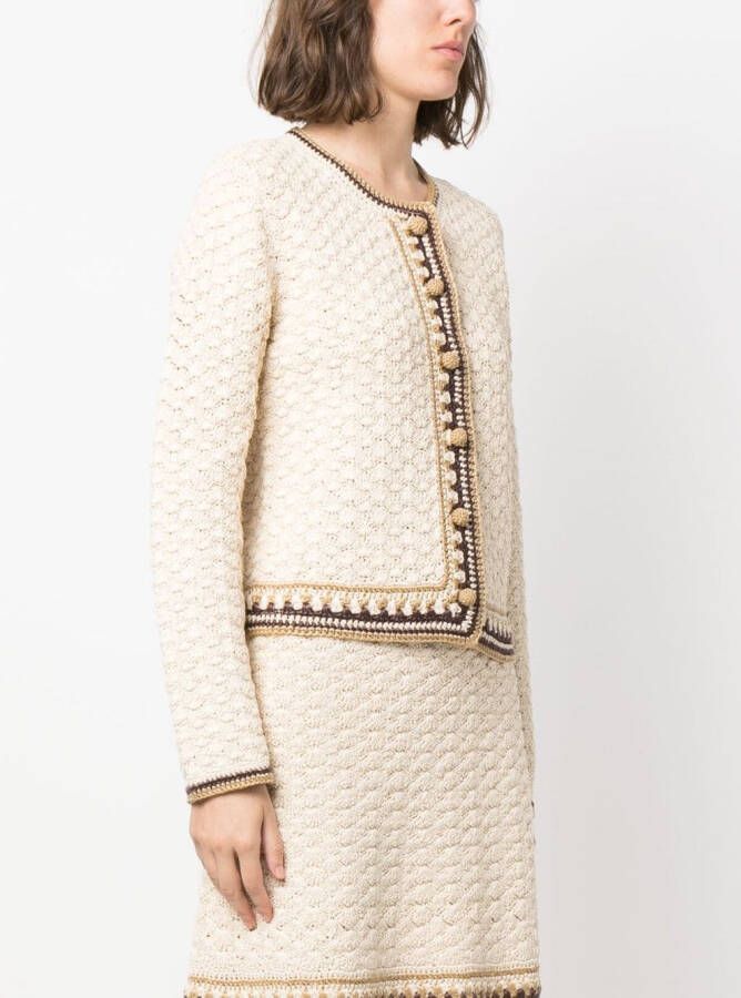 Tory Burch Vest met ronde hals Beige