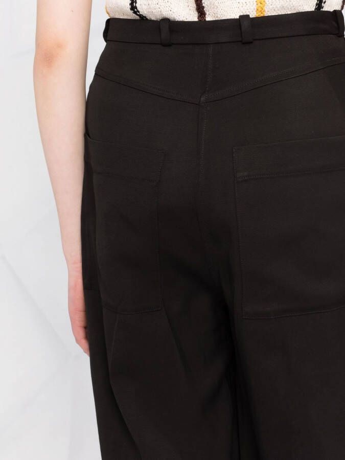 TOTEME Cropped pantalon Zwart