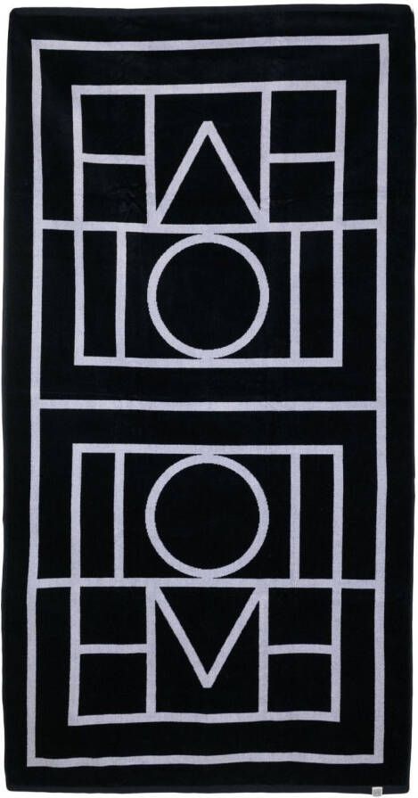 TOTEME Strandlaken met logo-jacquard Wit