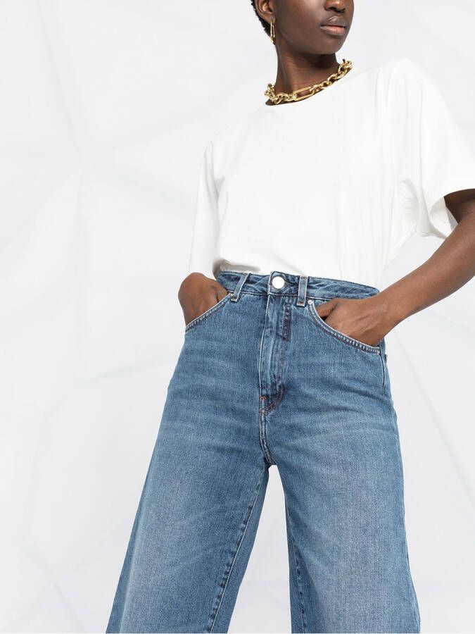 TOTEME Jeans met wijde pijpen Blauw