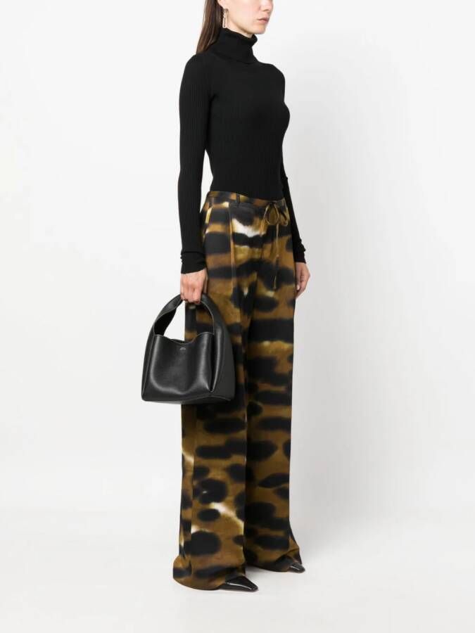 TOTEME Leren bucket-tas Zwart