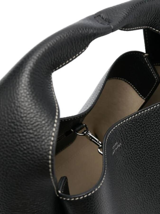 TOTEME Leren bucket-tas Zwart