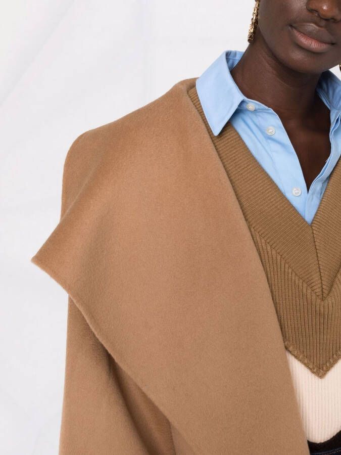 TOTEME Jas met oversized revers Bruin