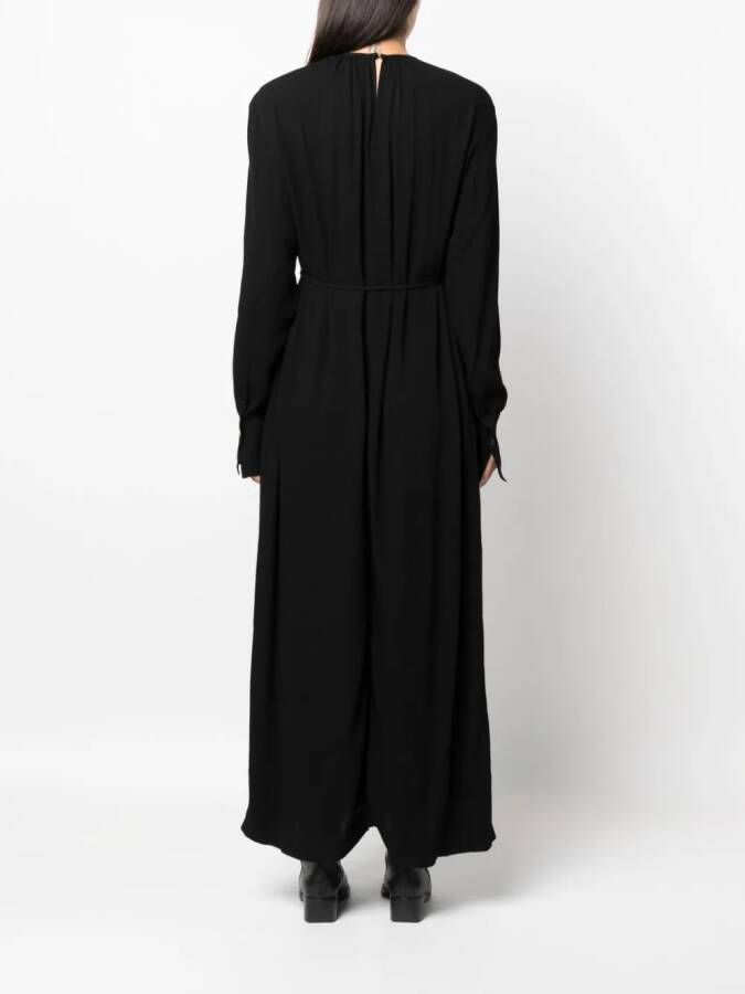 TOTEME Maxi-jurk met gestrikte taille Zwart
