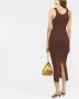 TOTEME Midi-jurk met diepe ronde hals Bruin - Thumbnail 4