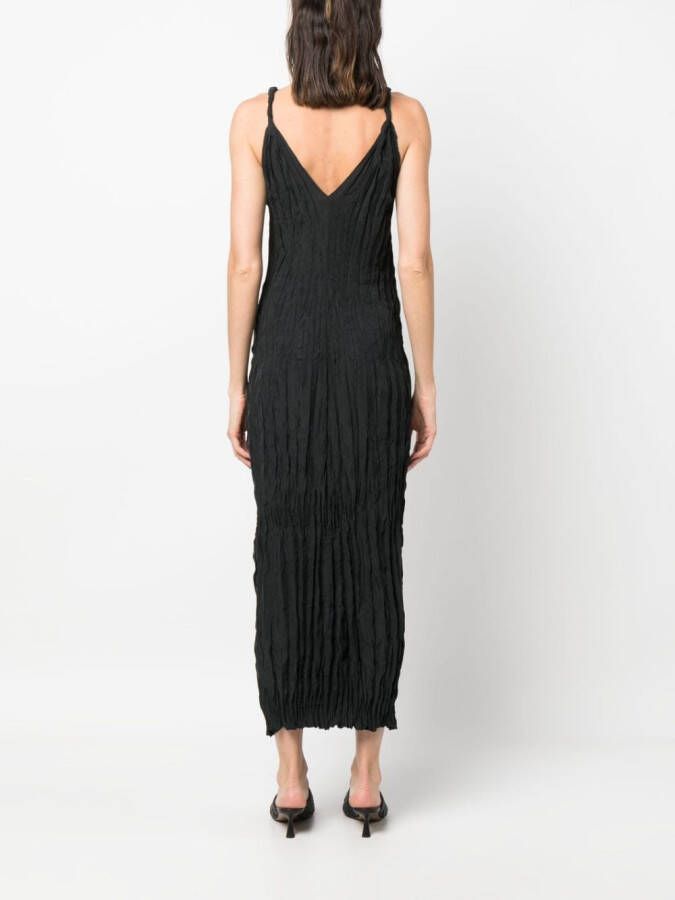 TOTEME Midi-jurk met gekreukt effect Zwart