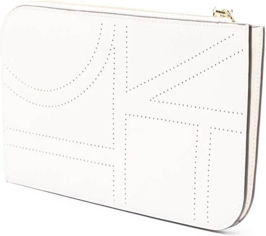 TOTEME Geperforeerde clutch Beige
