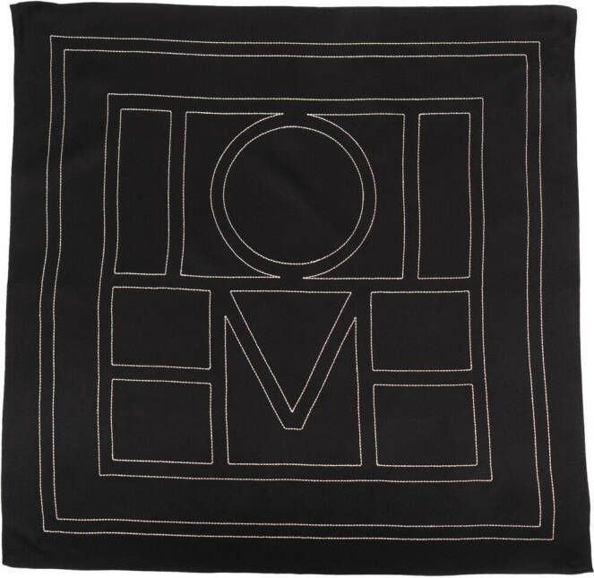 TOTEME Sjaal met logoprint Zwart