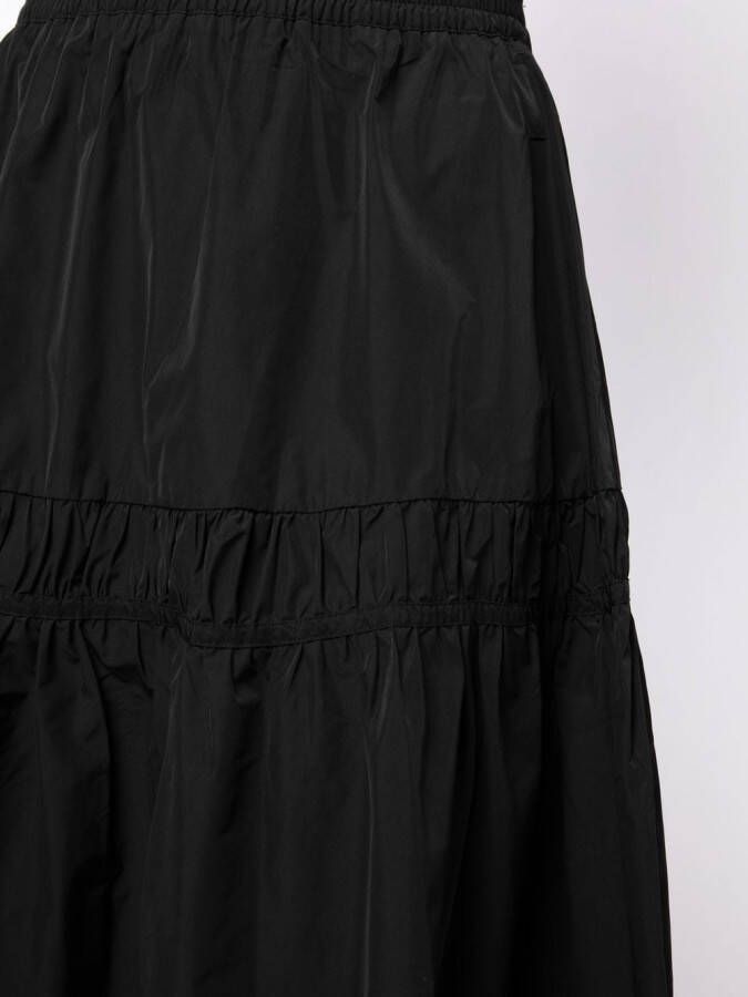 tout a coup Midi-jurk met gesmockt detail Zwart