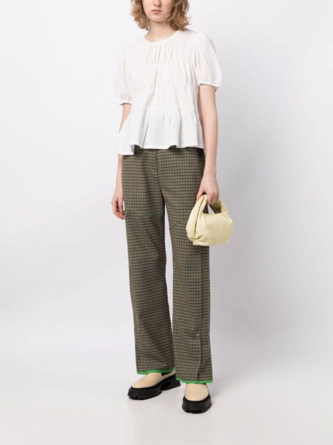 tout a coup Blouse met korte mouwen Wit