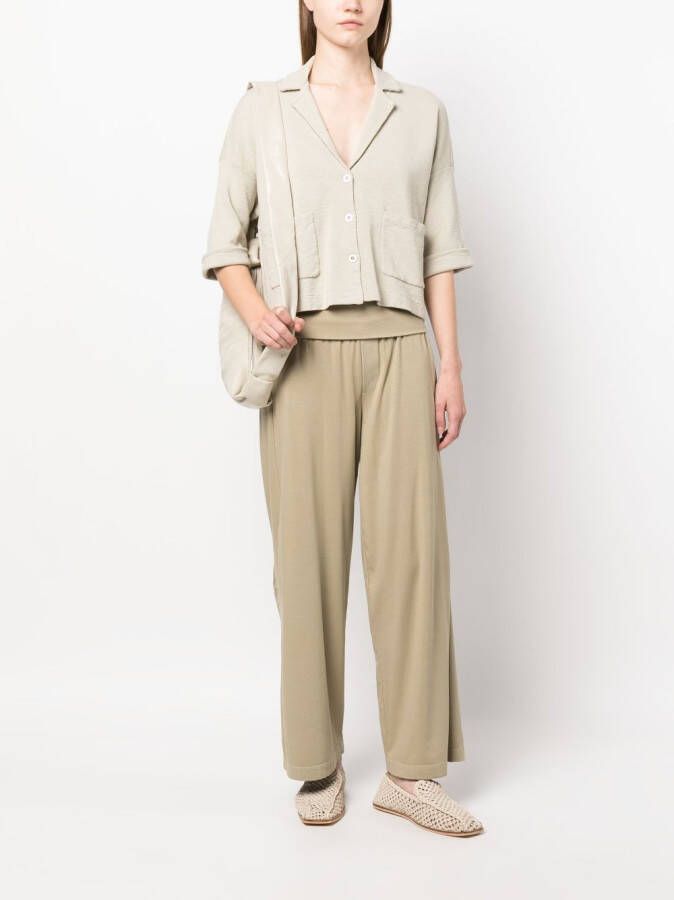 Transit Broek met wijde pijpen Beige