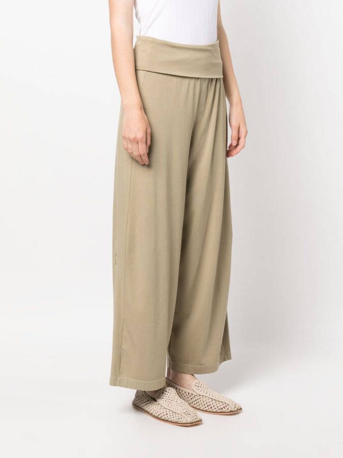 Transit Broek met wijde pijpen Beige