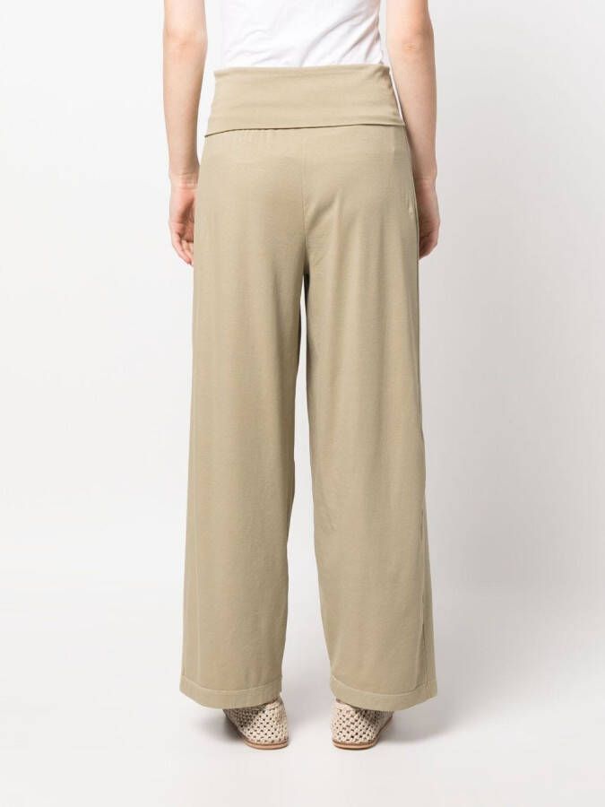 Transit Broek met wijde pijpen Beige