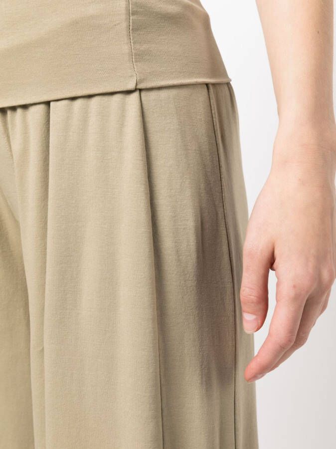 Transit Broek met wijde pijpen Beige