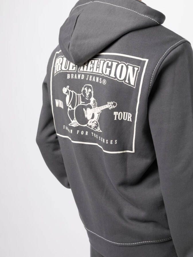 True Religion Hoodie met rits Grijs