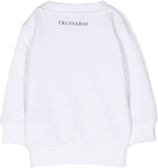TRUSSARDI JUNIOR Sweater met logoprint Wit