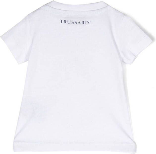 TRUSSARDI JUNIOR T-shirt met logoprint Wit