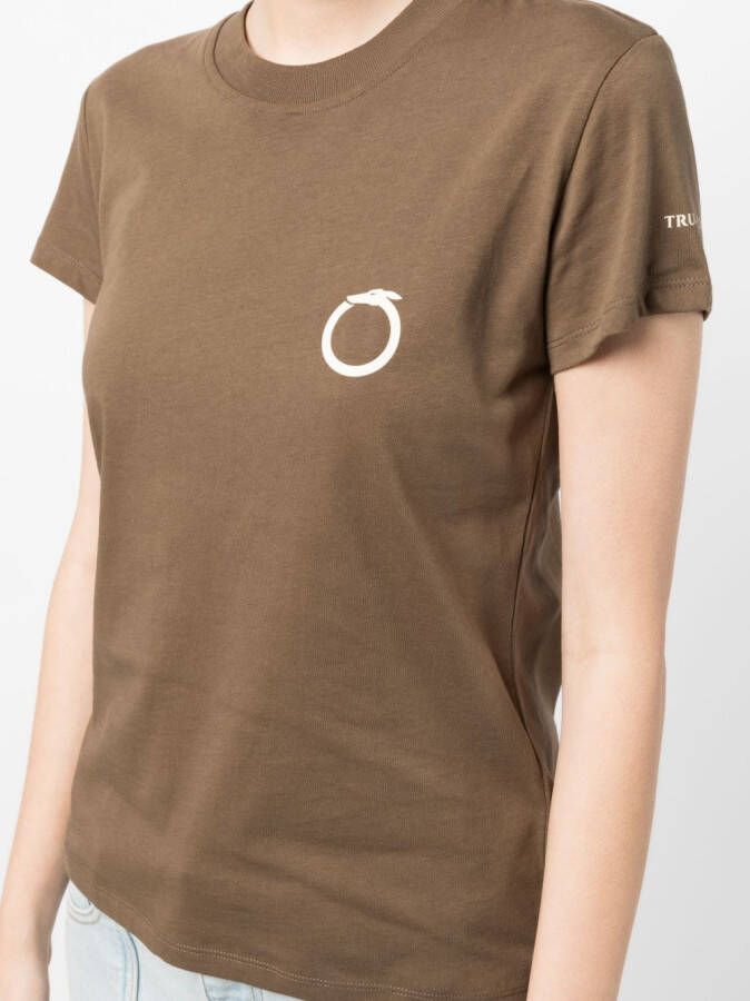 Trussardi T-shirt met logoprint Groen