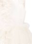 Tulleen Asymmetrische avondjurk Beige - Thumbnail 3