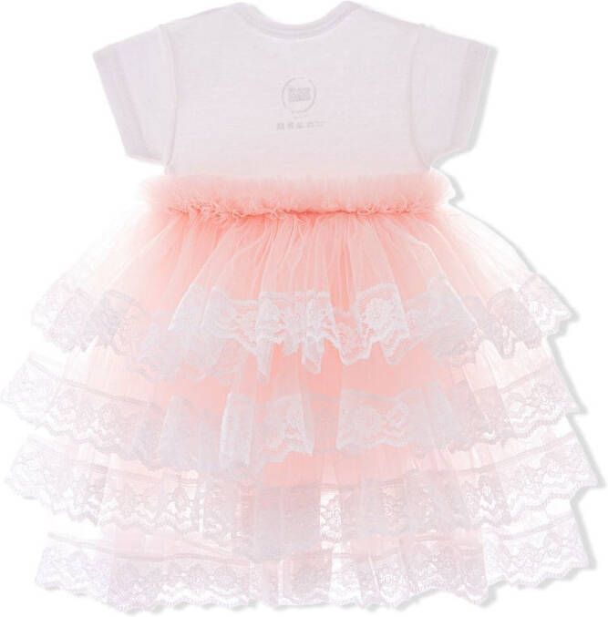 Tulleen Bella Jurk met ruches Roze
