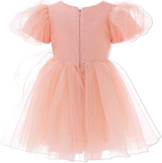 Tulleen Jurk met strik Roze