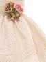 Tulleen Jurk met bloe broche Beige - Thumbnail 3