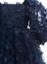 Tulleen Jurk met bloe applicatie Blauw - Thumbnail 3