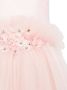 Tulleen Jurk met bloe applicatie Roze - Thumbnail 3