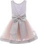 Tulleen Jurk met strikdetail Beige - Thumbnail 2