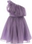 Tulleen Off-shoulder jurk Paars - Thumbnail 2