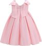 Tulleen Palermo jurk met strikdetail Roze - Thumbnail 2